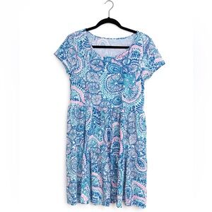 Lilly Pulitzer Blue and Pink Patterned Dress